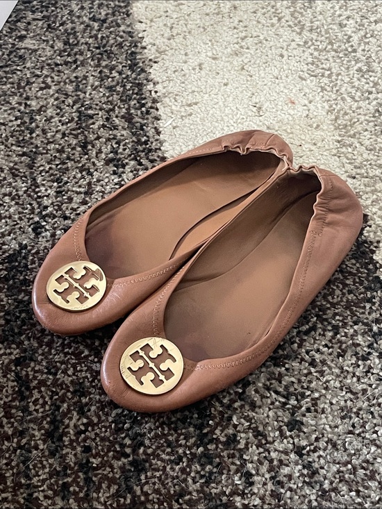 Tory Burch Shoes - Tory Burch Women’s Brown Leather Minnie Ballet Flats
